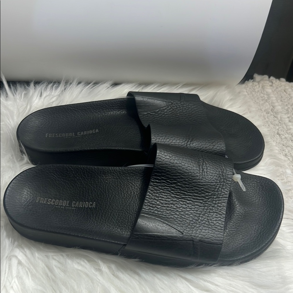 Frescobol Carioca Humberto slides Black Slide Sandals Men’s Size EU (42) US(9)